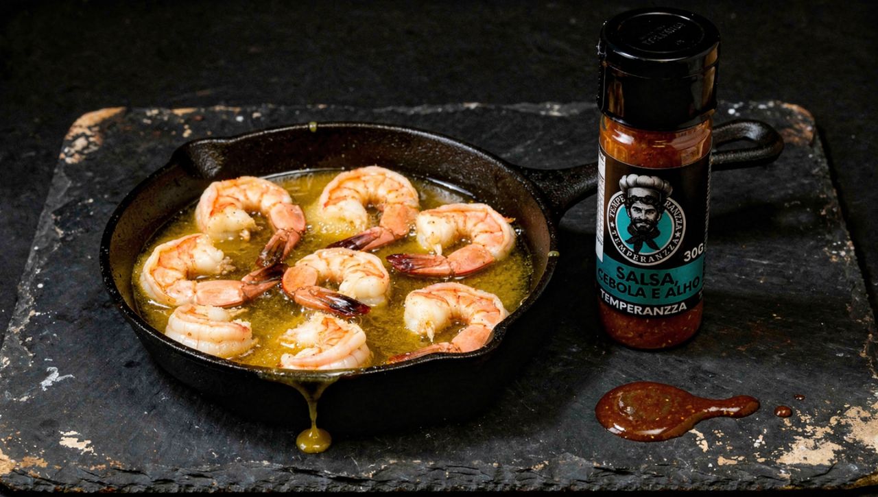 Camarão na manteiga com Salsa, Cebola e Alho Temperanzza