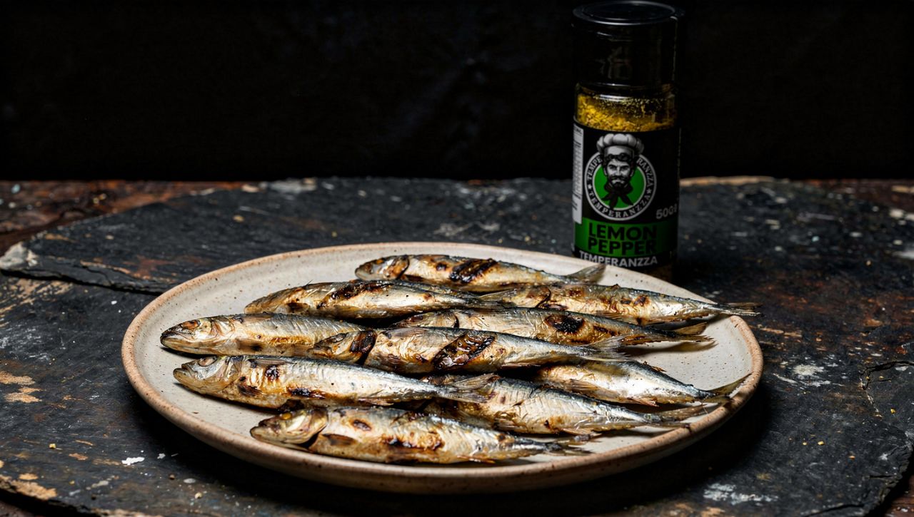Sardinha grelhada com Lemon Pepper