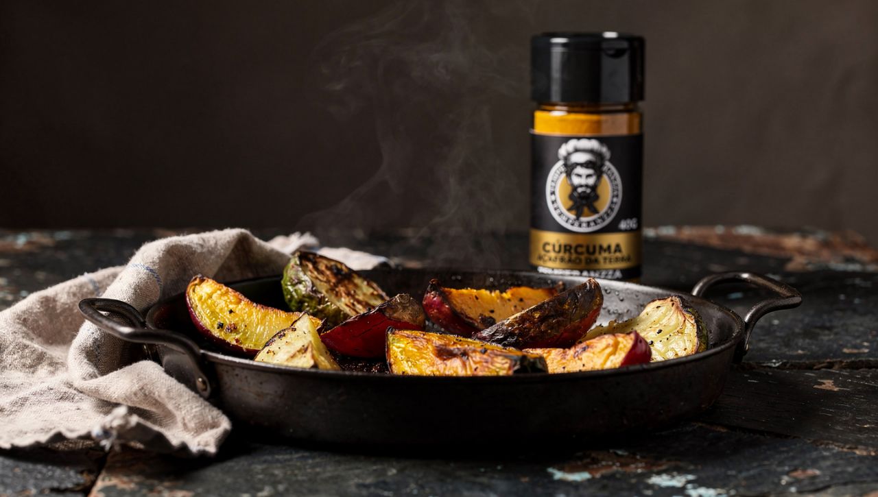 Legumes assados com Cúrcuma