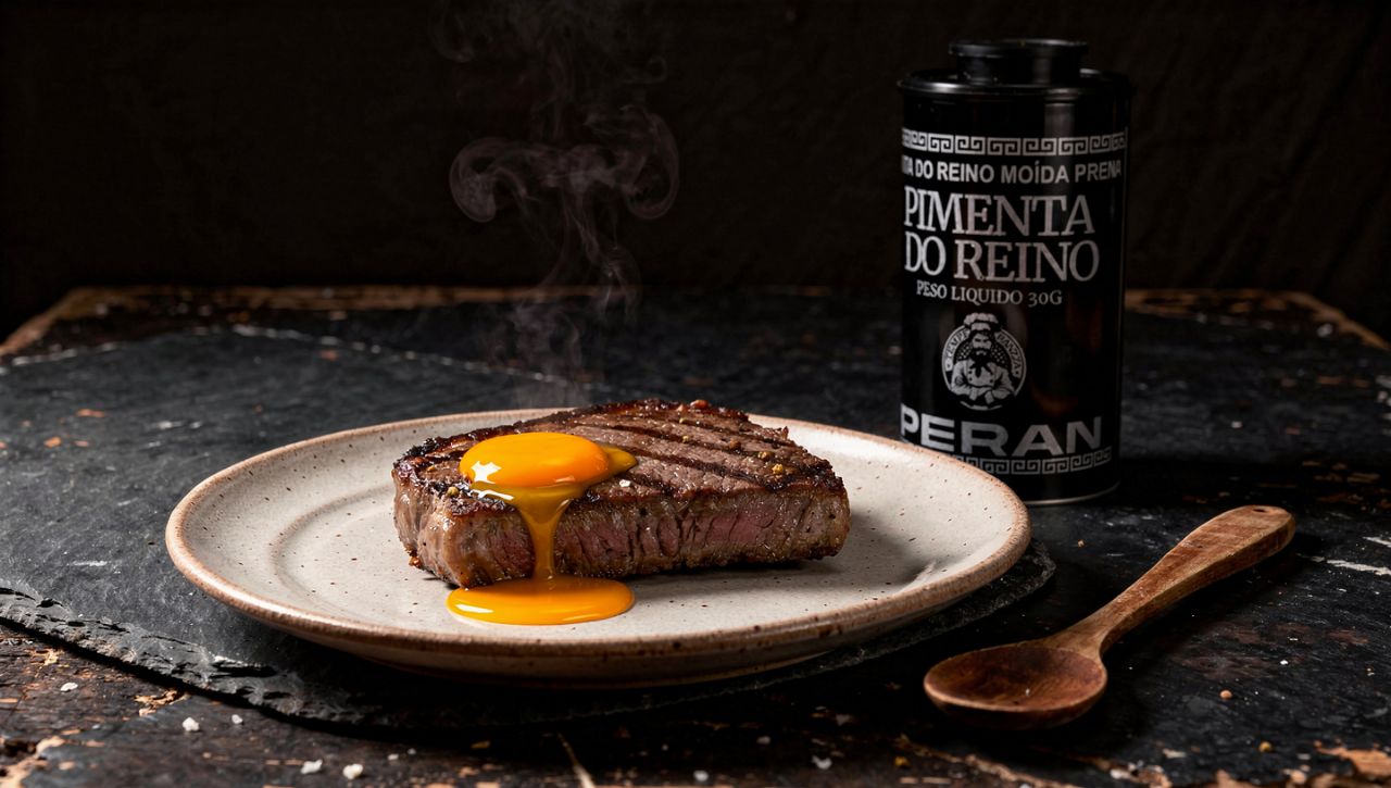 Bife a cavalo com Pimenta-do-Reino Premium Black