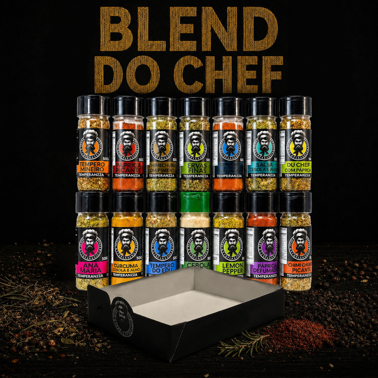 Caixa Chefe Temperanzza — monte seu próprio blend